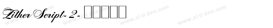 ZitherScript-2字体转换