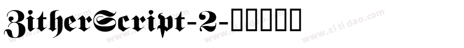 ZitherScript-2字体转换