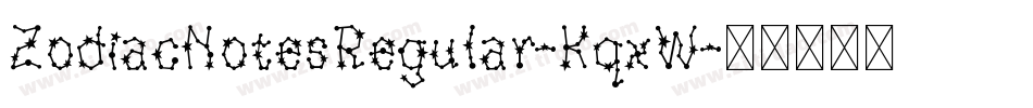 ZodiacNotesRegular-KqxW字体转换