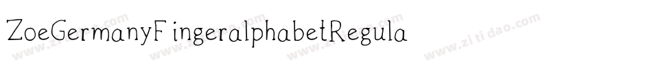 ZoeGermanyFingeralphabetRegular-mpvP字体转换
