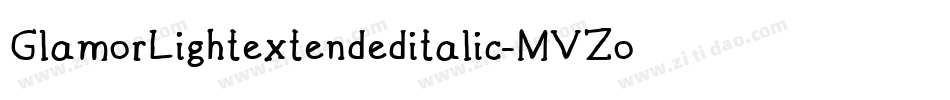 GlamorLightextendeditalic-MVZoe字体转换