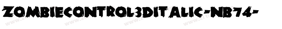 ZombieControl3DItalic-nB74字体转换