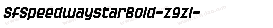 SfSpeedwaystarBold-z9zl字体转换