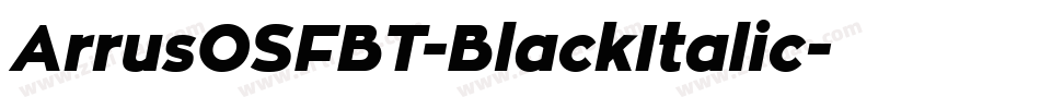 ArrusOSFBT-BlackItalic字体转换