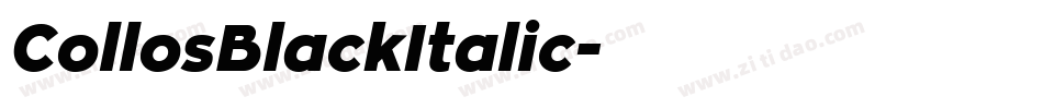 CollosBlackItalic字体转换