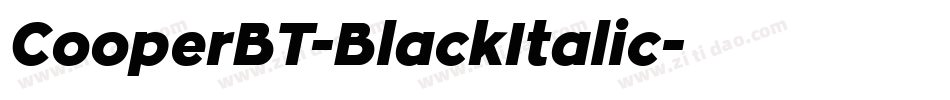 CooperBT-BlackItalic字体转换