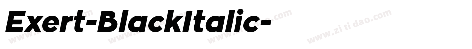 Exert-BlackItalic字体转换