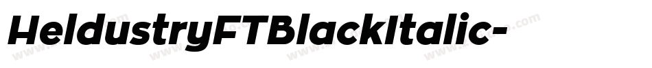 HeldustryFTBlackItalic字体转换