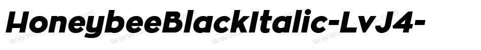 HoneybeeBlackItalic-LvJ4字体转换