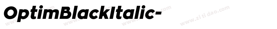 OptimBlackItalic字体转换
