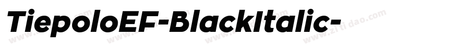TiepoloEF-BlackItalic字体转换