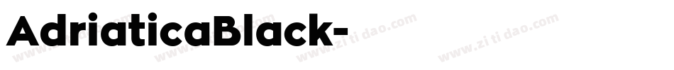 AdriaticaBlack字体转换