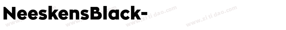 NeeskensBlack字体转换