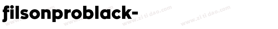 filsonproblack字体转换