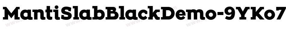 MantiSlabBlackDemo-9YKo7字体转换