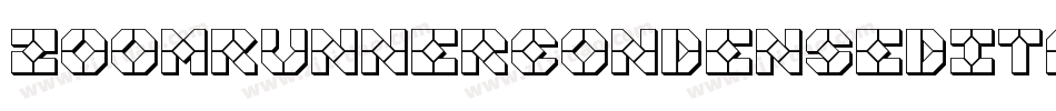 ZoomRunnerCondensedItalic-7JPl字体转换