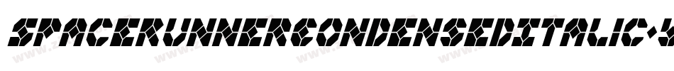 SpaceRunnerCondensedItalic-Yzz8j字体转换