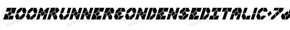 ZoomRunnerCondensedItalic-7JPl字体转换