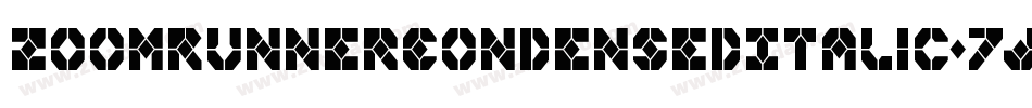 ZoomRunnerCondensedItalic-7JPl字体转换