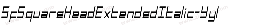 SfSquareHeadExtendedItalic-Yyly字体转换