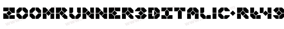 ZoomRunner3DItalic-rL49字体转换