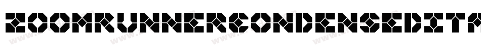 ZoomRunnerCondensedItalic-7JPl字体转换