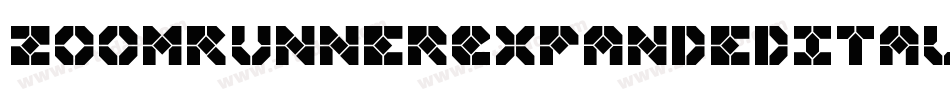 ZoomRunnerExpandedItalic-LXEg字体转换