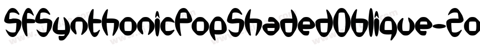 SfSynthonicPopShadedOblique-Zonx字体转换 SfSynthonicPopShadedOblique-Zonx字体转换