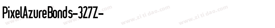 PixelAzureBonds-327Z字体转换