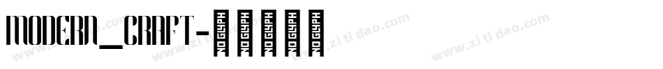 MODERN_CRAFT字体转换