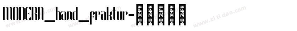 MODERN_hand_fraktur字体转换