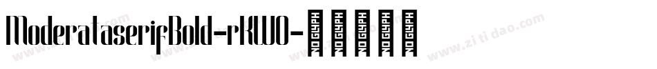 ModerataserifBold-rKWO字体转换