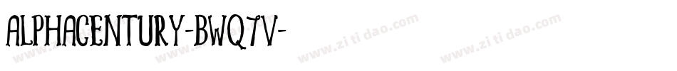 AlphaCentury-BWq7V字体转换