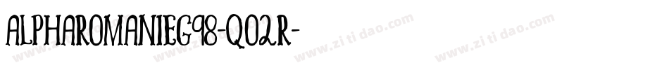 AlphaRomanieG98-qo2r字体转换
