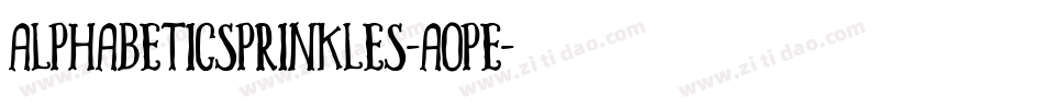 Alphabeticsprinkles-aOpE字体转换