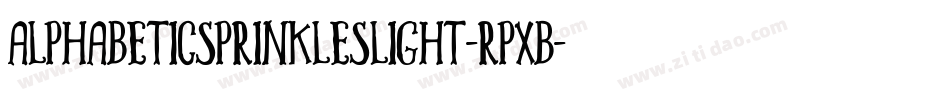 Alphabeticsprinkleslight-rpxB字体转换