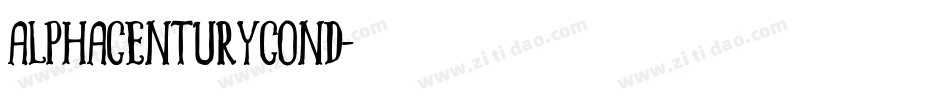 alphacenturycond字体转换