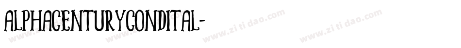 alphacenturycondital字体转换