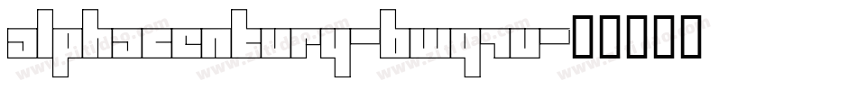 AlphaCentury-BWq7V字体转换