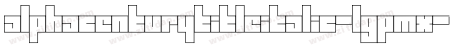 AlphaCenturyTitleItalic-lgPMX字体转换
