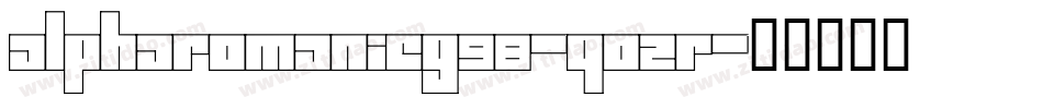 AlphaRomanieG98-qo2r字体转换
