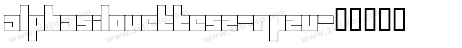 AlphaSilouettes2-Rp2V字体转换