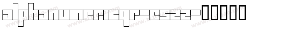 Alphanumericqr-E5zz字体转换