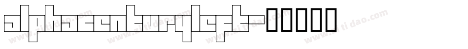 alphacenturyleft字体转换