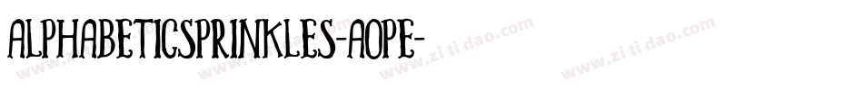 Alphabeticsprinkles-aOpE字体转换