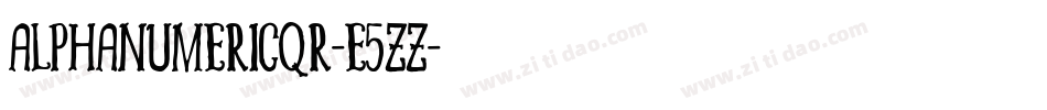 Alphanumericqr-E5zz字体转换