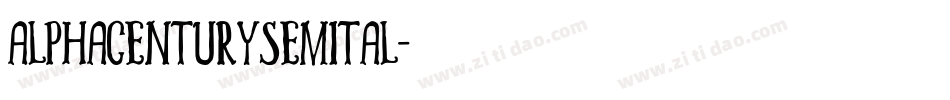 alphacenturysemital字体转换