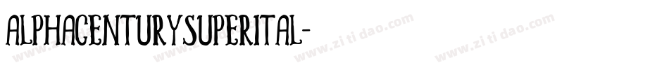 alphacenturysuperital字体转换