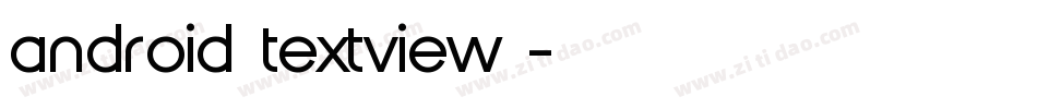 android设置textview字体字体转换