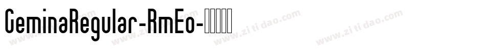 GeminaRegular-RmEo字体转换
